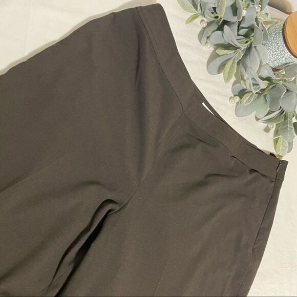 Talbots · 16W · Dress Stretch Wide-Leg Trousers · Brown · Side-Zip Slacks - Picture 4 of 7